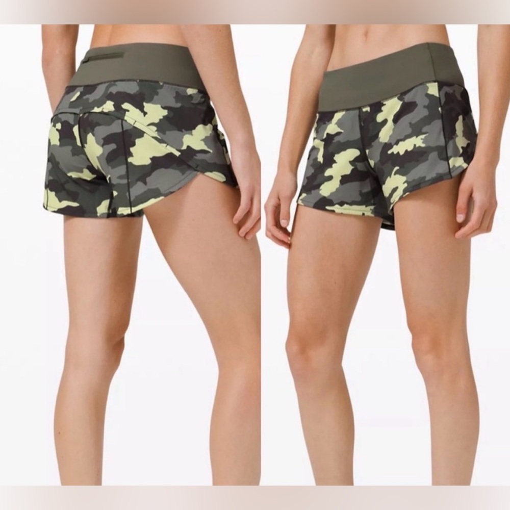 Lululemon Speed Up shorts- Camo print NWOT - extremely rare!